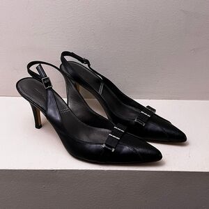 Elegant Black Slingback Heels